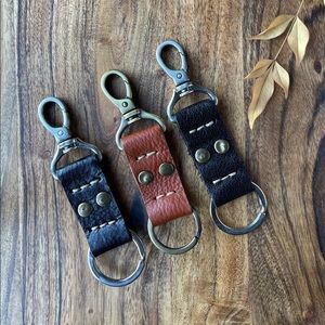Handmade leather keychain